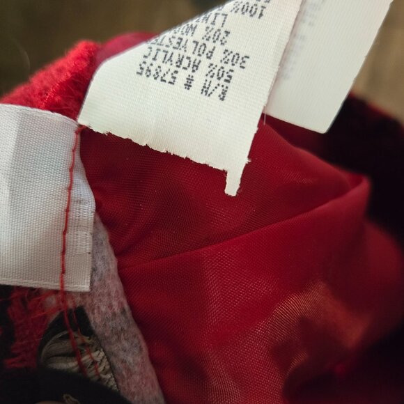 Vintage Red & Black Plaid Wool Blend Maxi Skirt Fringe Hem Preppy Librarian Offi - Picture 10 of 10